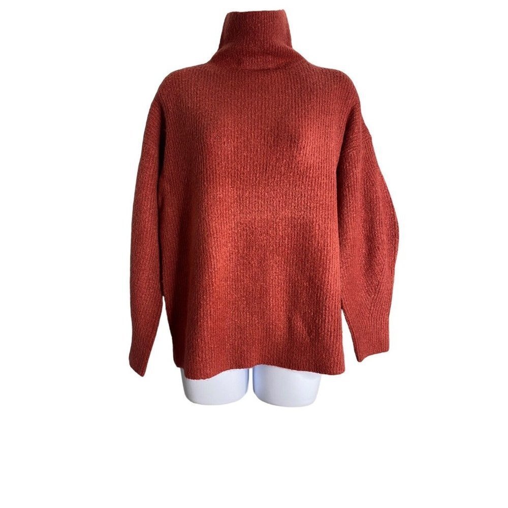 French Connection Womens Urban Flossy High Neck Ribbed Sweater Size Small‎ NWT
